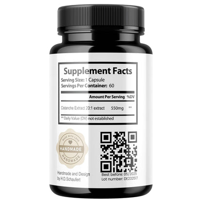 Cistanche Tubulosa Extrakt 1100 mg | Pflanzliches Supplement | Vegan | Ohne Zusatzstoffe | Handmade | Laborgeprüft | HDS Pharman