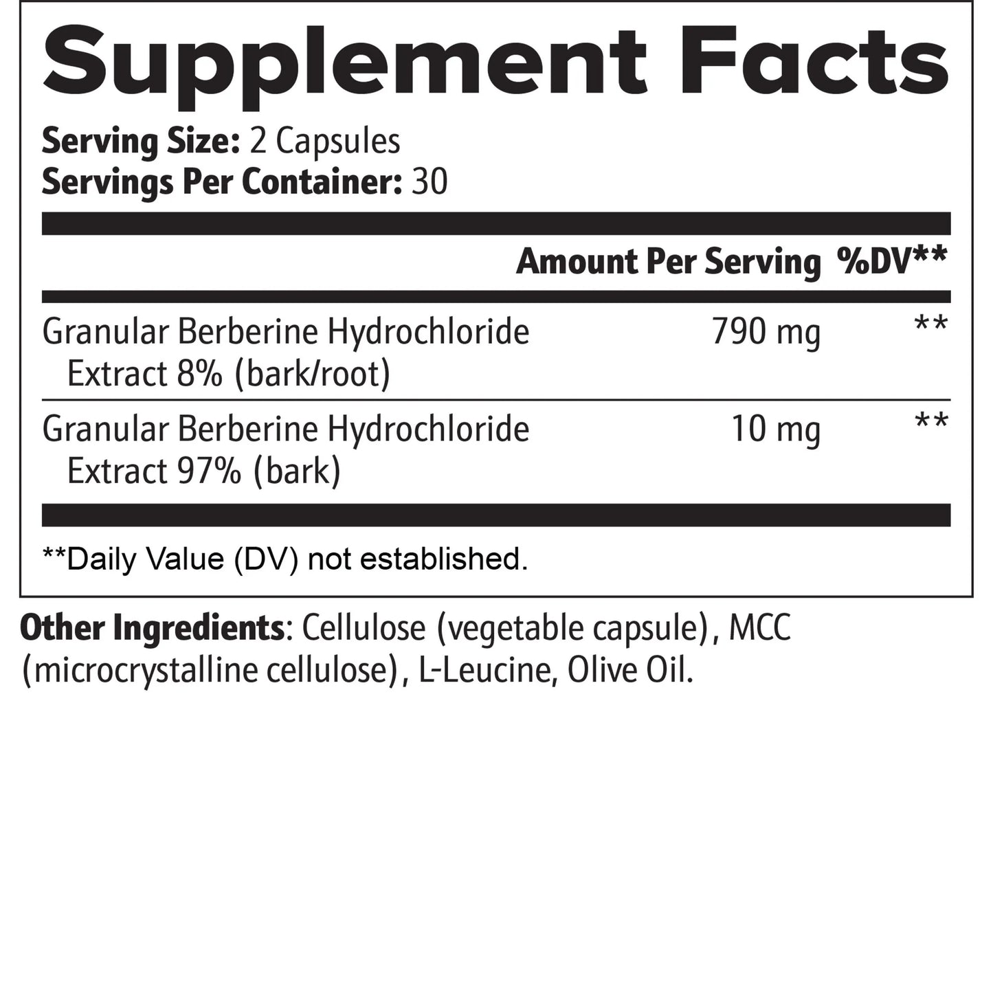 HDS Pharman, Berberin-Komplex – Mit L-Leucin & Olivenöl | 60 vegane Kapseln (30 Tage)