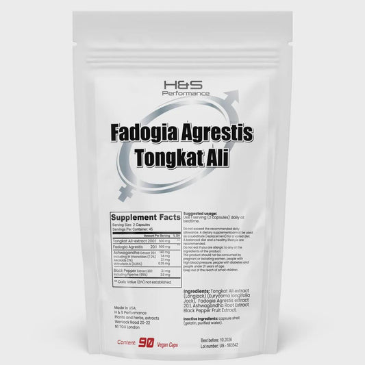 Long Jack + Fadogia Agrestis + Ashwagandha | 90 Vegane Kapseln - Beutel
